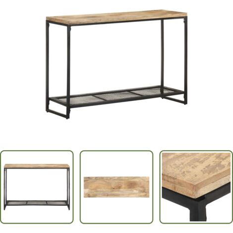 Mesa de salón -  Mesa consola de madera maciza de mango 110x35x75 cm