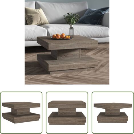 Mesa de salón -  Mesa de centro de MDF gris 60x60x35 cm