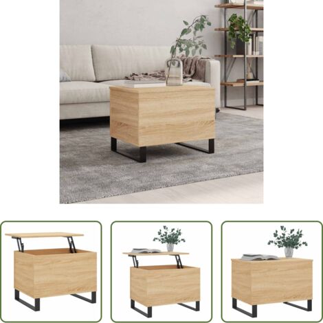 Mesa de salón -  Mesa de centro madera contrachapada roble Sonoma 60x44,5x45 cm