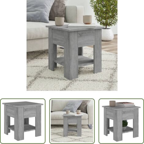 Mesa de salón -  Mesa de centro madera de ingeniería gris Sonoma 40x40x42 cm