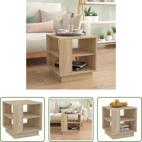 Mesa de salón -  Mesa de centro madera de ingeniería roble Sonoma 40x40x43 cm