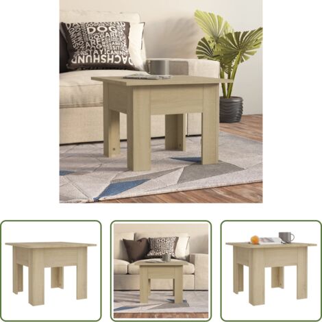 Mesa de salón -  Mesa de centro madera de ingeniería roble Sonoma 55x55x42 cm