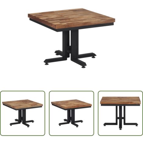 Mesa de salón -  Mesa de centro teca reciclada maciza 55x55x40 cm
