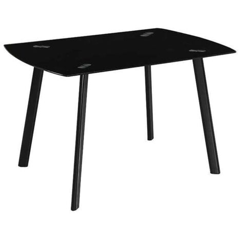Mesa de Salon Paula cristal negro, 76cm(alto) 120cm(ancho) 80cm(largo)
