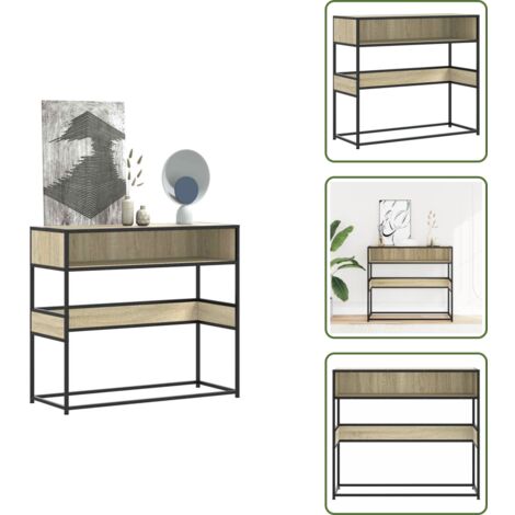 Mesa de salón - vidaXL Mesa consola de madera de ingeniería roble Sonoma 90x35x80 cm - Mesa de pasillo