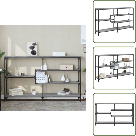 Mesa de salón - vidaXL Mesa consola madera contrachapada gris Sonoma 160x32x95 cm - Madera contrachapada