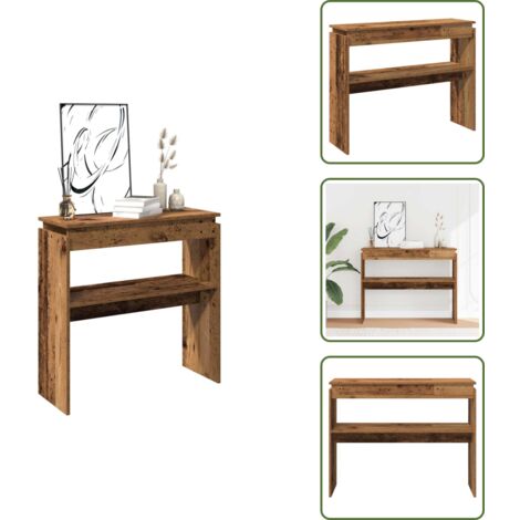 Mesa de salón - vidaXL Mesa consola madera de ingeniería envejecida 102x30x80 cm - Mesa de entrada