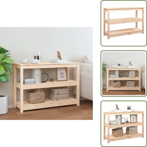 Mesa de salón - vidaXL Mesa consola madera maciza de pino 110x40x74 cm - Mesa de TV