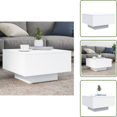 Mesa de salón - vidaXL Mesa de centro madera de ingeniería blanco 55x55x31 cm - Mesa de sofá