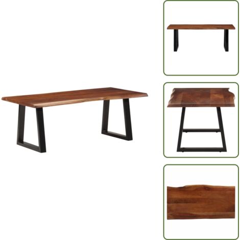 Mesa de salón - vidaXL Mesa de centro madera maciza de acacia marrón miel 110x55x40 cm - Mesa central