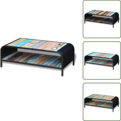 Mesa de salón - vidaXL Mesa de centro madera maciza reciclada - Mesa de sofá