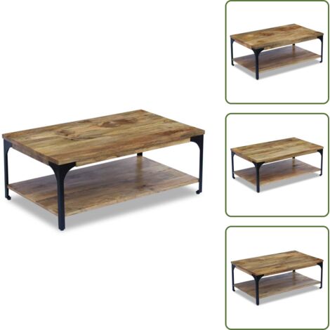 Mesa de sofá - vidaXL Mesa de centro madera de mango 100x60x38 cm - Mesa auxiliar