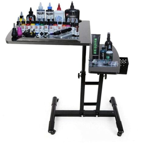 Mesa de tatuaje móvil y regulable, equipo de estudio de tatuaje desmontable y portátil para salones de belleza y tatuaje