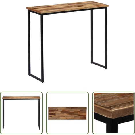 Mesa de teca -  Mesa consola de teca maciza reciclada 90x30x76 cm