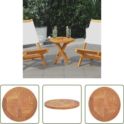 Mesa de teca -  Superficie de mesa redonda madera maciza de teca 2,5 cm 40 cm