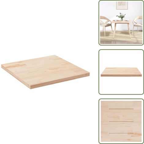 Mesa de teléfono - vidaXL Tablero de mesa cuadrado madera maciza de pino 90x90x2,5 cm - Mesa de consola