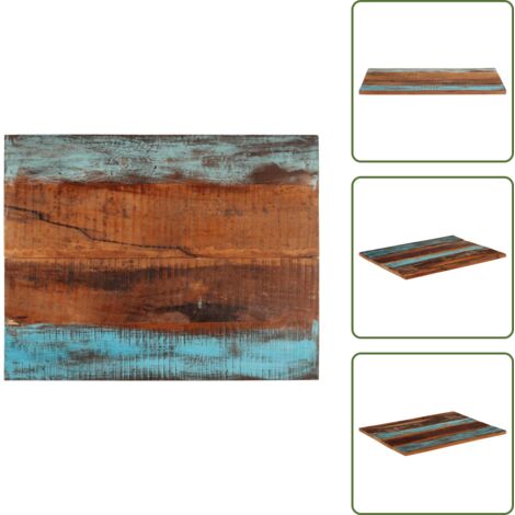 Mesa de teléfono - vidaXL Tablero de mesa rectangular madera maciza 70x90 cm 25-27 mm - Mesa de consola