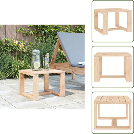 Mesa de terraza - vidaXL Mesa auxiliar de jardín madera maciza de pino 40x38x28,5 cm - Mesa de jardín de madera