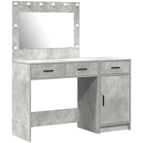 Mesa de tocador 2 pcs Gris 40 x 41 x 75 cm Madera contrachapada