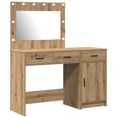Mesa de tocador con cajón 2 pcs Marrón 40 x 41 x 75 cm