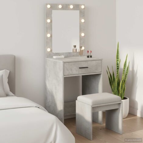 Mesa de Tocador con cajón Gris hormigón 50 x 41 x 135 cm