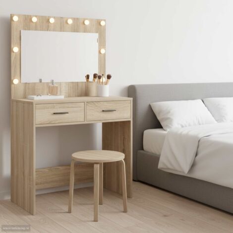 Mesa de Tocador con cajón Roble  78.5 x 41 x 135 cm