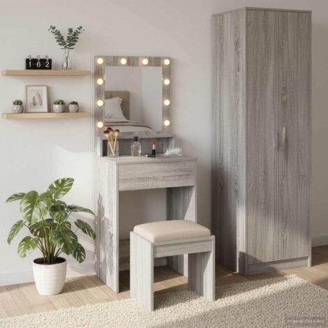 Mesa de Tocador con estante Gris  50 x 41 x 135 cm