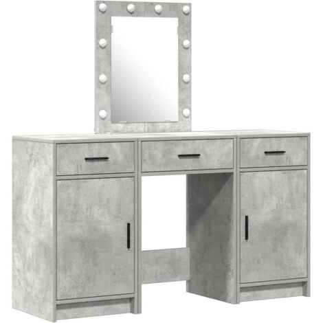 Mesa de tocador Gris 50 x 41 x 135 cm Madera contrachapada