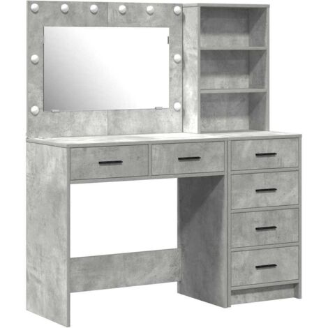 Mesa de tocador Gris 78.5 x 41 x 135 cm Madera contrachapada