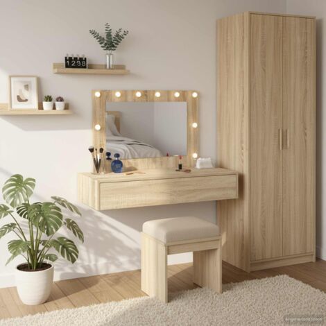 Mesa de tocador Marrón 100 x 40 x 70 cm Madera contrachapada
