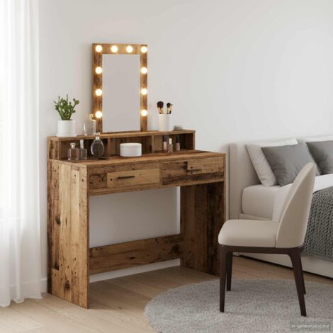 Mesa de tocador Marrón 100 x 41 x 140 cm Madera contrachapada