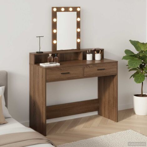 Mesa de tocador Marrón 100 x 41 x 140 cm Madera contrachapada