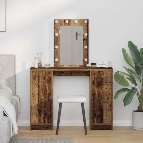 Mesa de tocador Marrón 102 x 33 x 135 cm Madera contrachapada