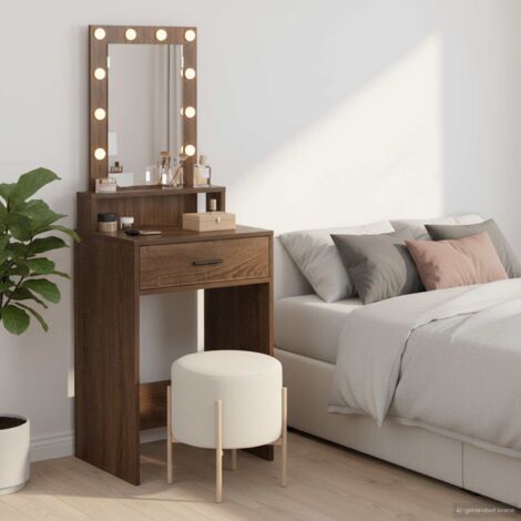 Mesa de tocador Marrón 50 x 41 x 140 cm Madera contrachapada