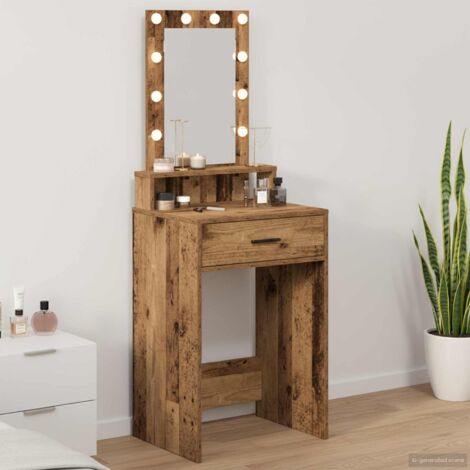 Mesa de tocador Marrón 50 x 41 x 140 cm Madera contrachapada