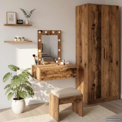 Mesa de tocador Marrón 60 x 40 x 70 cm Madera contrachapada