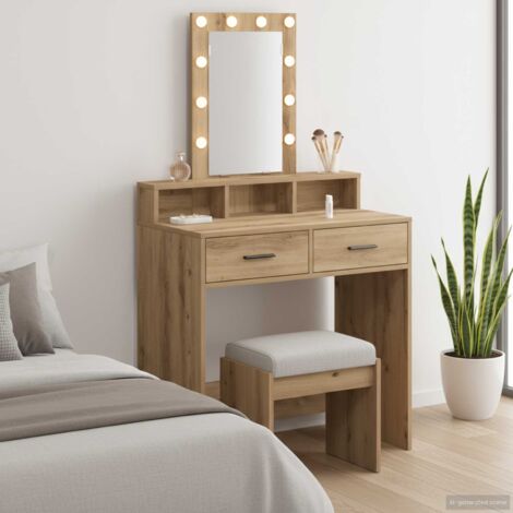 Mesa de tocador Marrón 79 x 41 x 140 cm Madera contrachapada