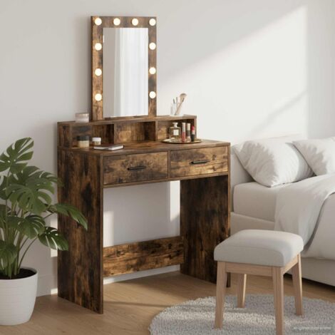 Mesa de tocador Marrón 79 x 41 x 140 cm Madera contrachapada