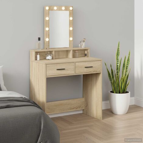 Mesa de tocador Marrón 79 x 41 x 140 cm Madera contrachapada