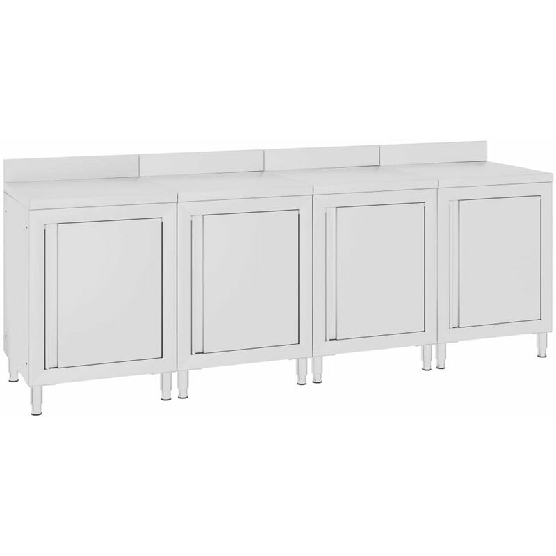 

Mesa de trabajo comercial mueble acero inoxidable 240x60x96 cm
