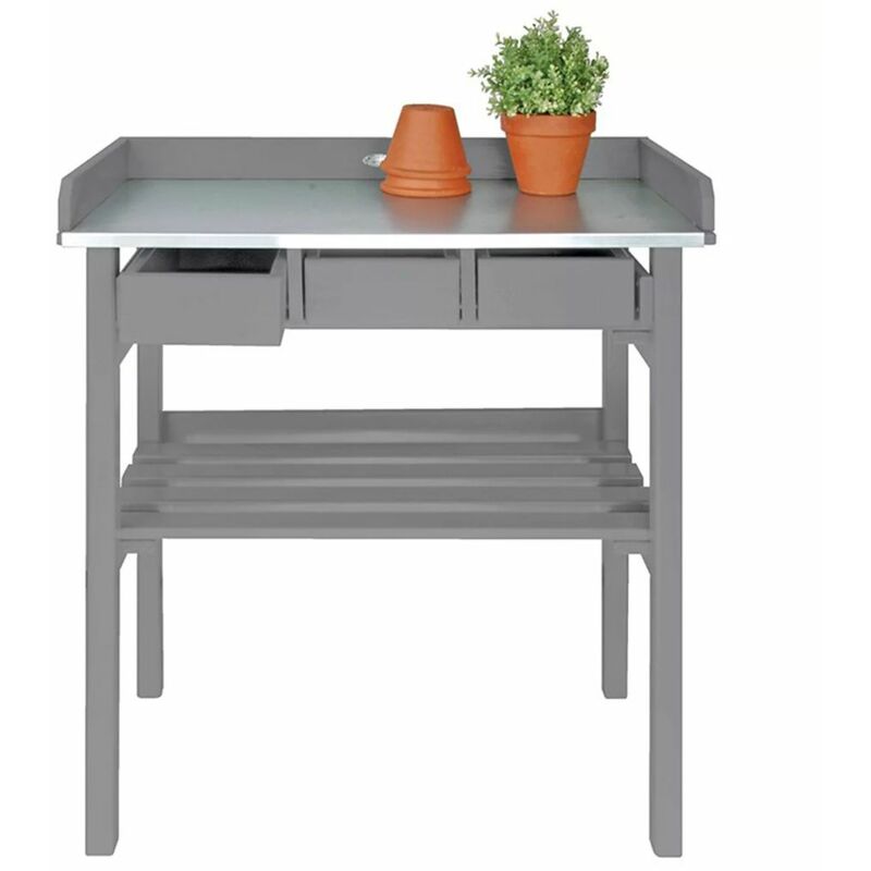 

Mesa de trabajo para jardín Esschert Design CF29G, Gris