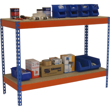 Mesa de Trabajo SIMONWORK Basic 2 901890-2 azul/naranja/madera
