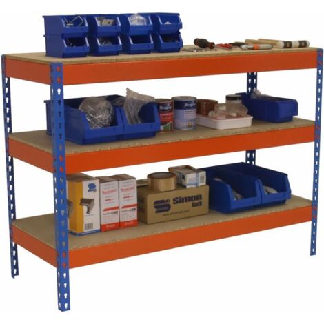 Mesa de Trabajo SIMONWORK Basic 3 902145-3 azul/naranja/madera