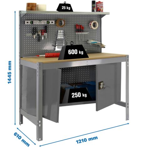 Mesa de Trabajo SIMONWORK BT 3 cabinet 1200 gris/madera