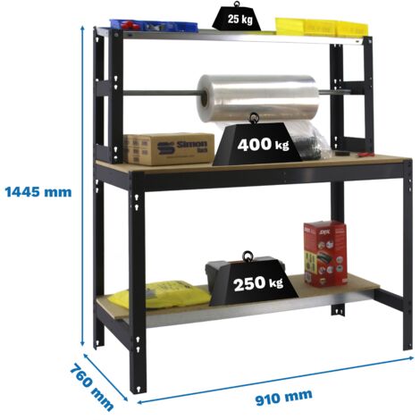 Mesa de Trabajo SIMONWORK BT 4 900 antracita/madera