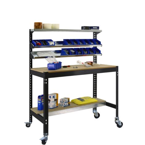 Mesa de Trabajo SIMONWORK con Ruedas BT 1 1200 antracita/madera