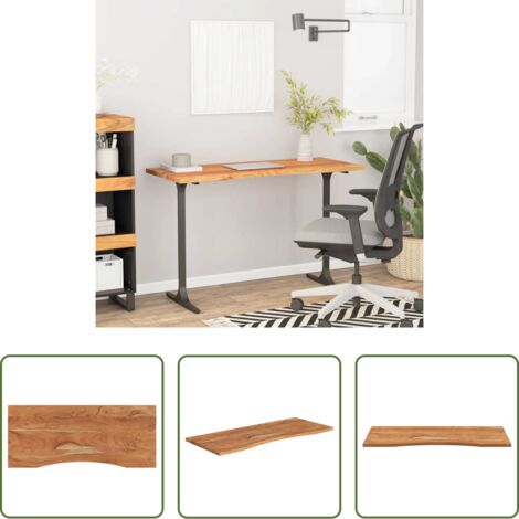 Mesa de trabajo -  Tablero de escritorio rectangular madera acacia 110x50x2,5 cm
