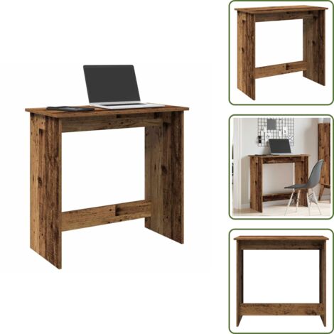 Mesa de trabajo - vidaXL Escritorio de madera ingeniería madera envejecida 80x40x75 cm - Escritorio de oficina