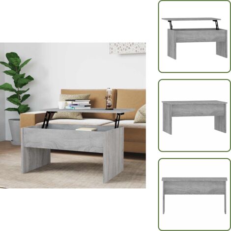 Mesa de trabajo - vidaXL Mesa de centro madera de ingeniería gris Sonoma 80x50,5x41,5 cm - Mesa de ordenador
