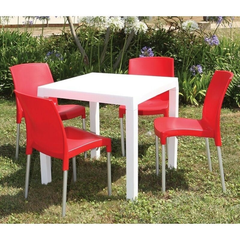 

Mesa DITA, polipropileno blanco, 80 x 80 cms